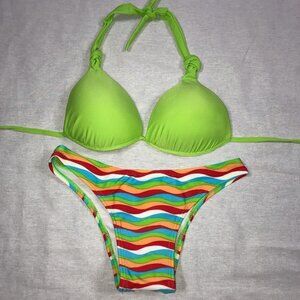 Recco brazilian bright print bikini set. New With Tags.